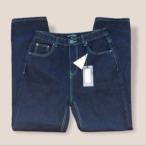NWT PLT Contrast Stitch Mom Jeans